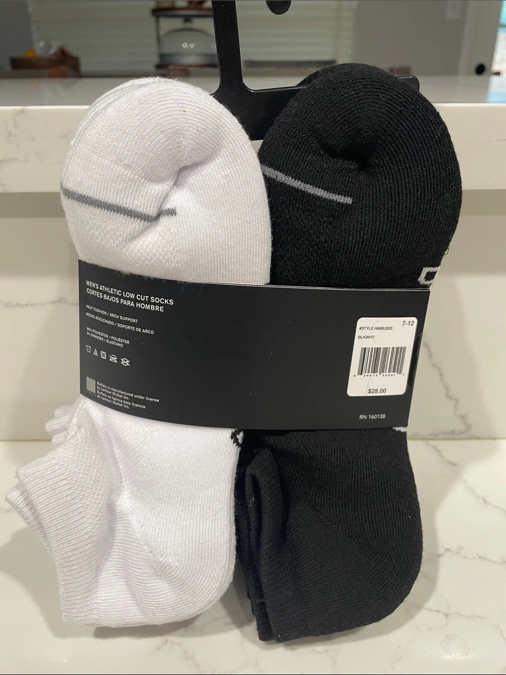 Buffalo David Bitton Low Cut Athletic Socks - Black & White (10 Pairs)
